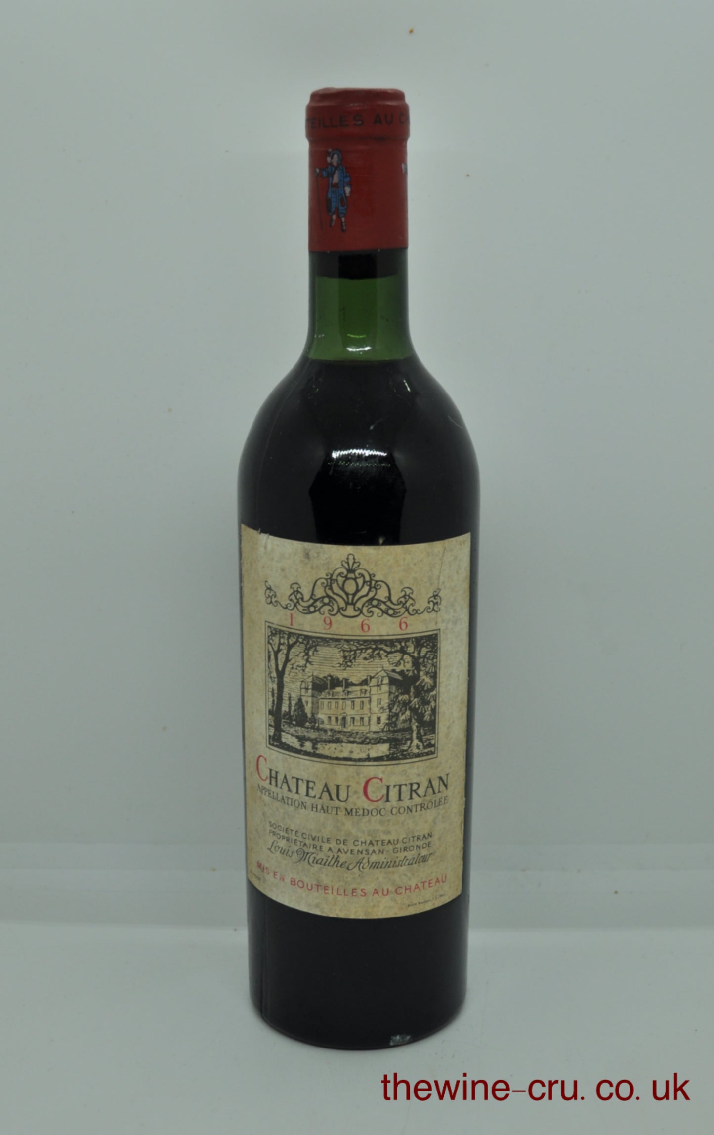 1966 vintage red wine. The bottle is in good condition with the wine level being very top shoulder. Immediate delivery. Free local delivery. Gift wrapping available.