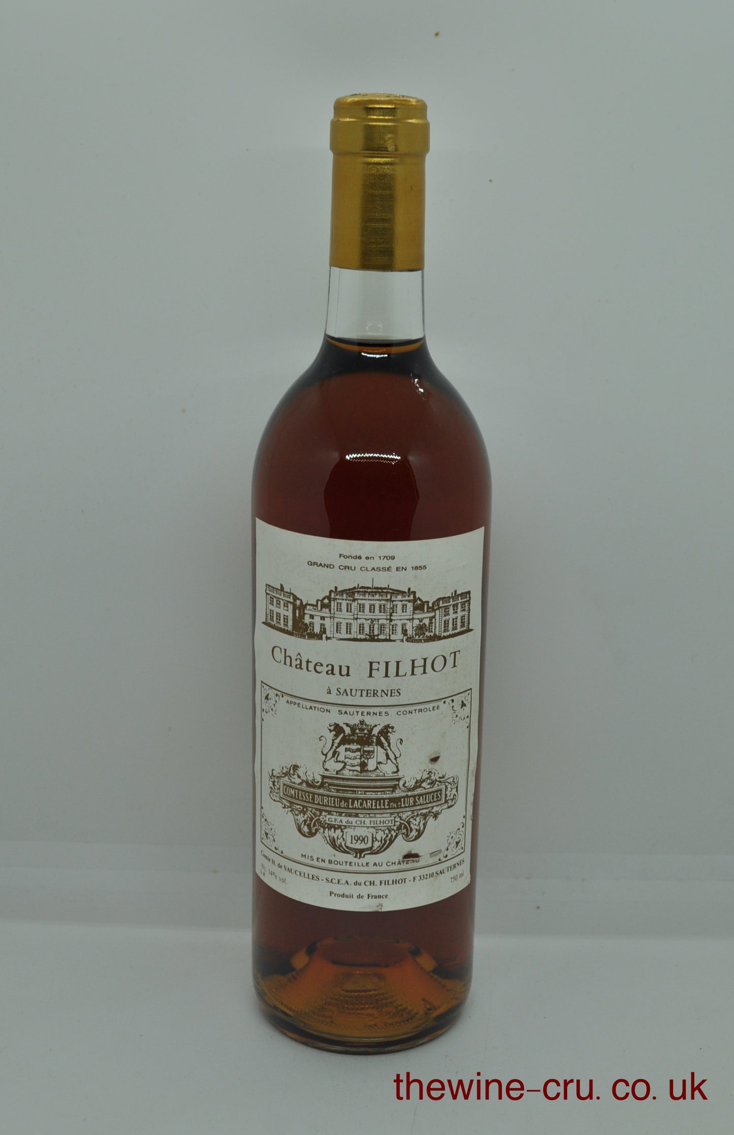 1990 vintage sweet white wine. The bottle is in good condition with the wine level being base of neck. Immediate delivery. Free local delivery. Gift wrapping available.