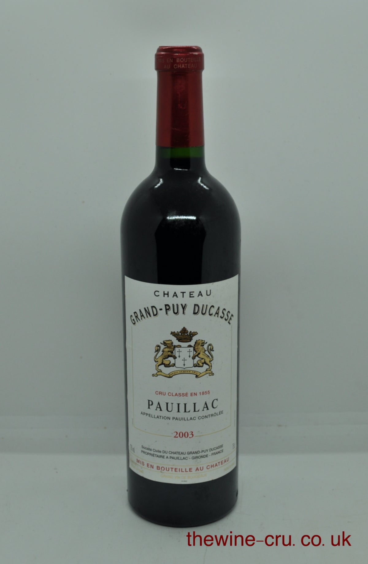 2003 vintage red wine from Pauillac, Bordeaux. The bottle is in good condition. Immediate delivery. Free local delivery. Gift wrapping available.