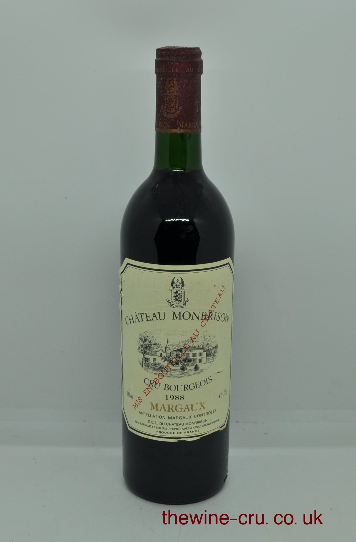 1988 vintage red wine. The bottle is in good condition. Immediate delivery. Free local delivery. Gift wrapping available