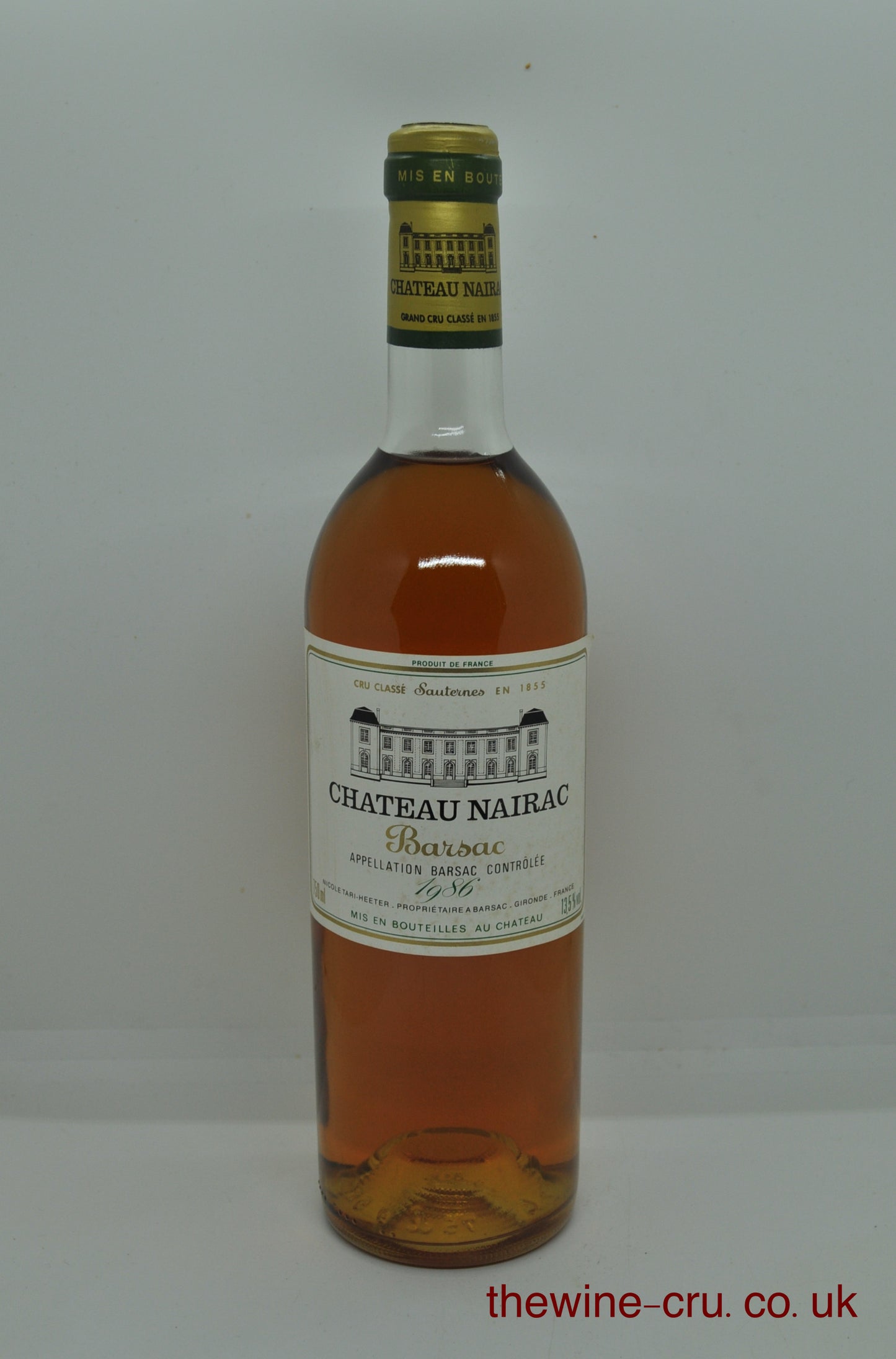 1986 vintage sweet white wine. The bottle is in good condition with the wine level being base of neck. Immediate delivery. Free local delivery. Gift wrapping available.