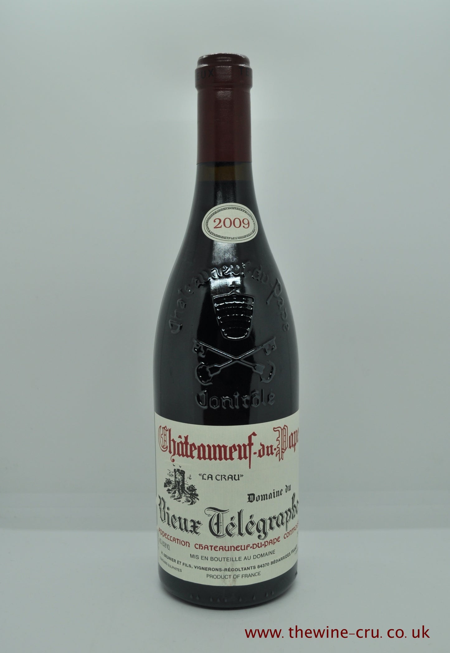 2009 vintage red wine. Chateauneuf du Pape Domaine de Vieux Telegraphe 2009. France, Rhone. Immediate delivery. Free local delivery. Gift wrapping available.