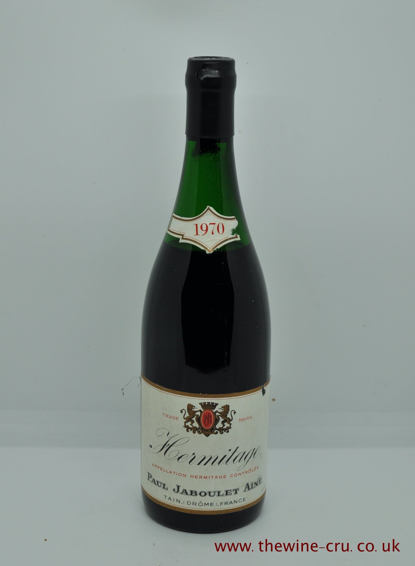 1970 vintage red wine from the northern Rhone Valley, France. The bottle is in good condition with the wine level being 5cm below the base of the cork. Immediate delivery. Free local delivery. Gift wrapping available.
