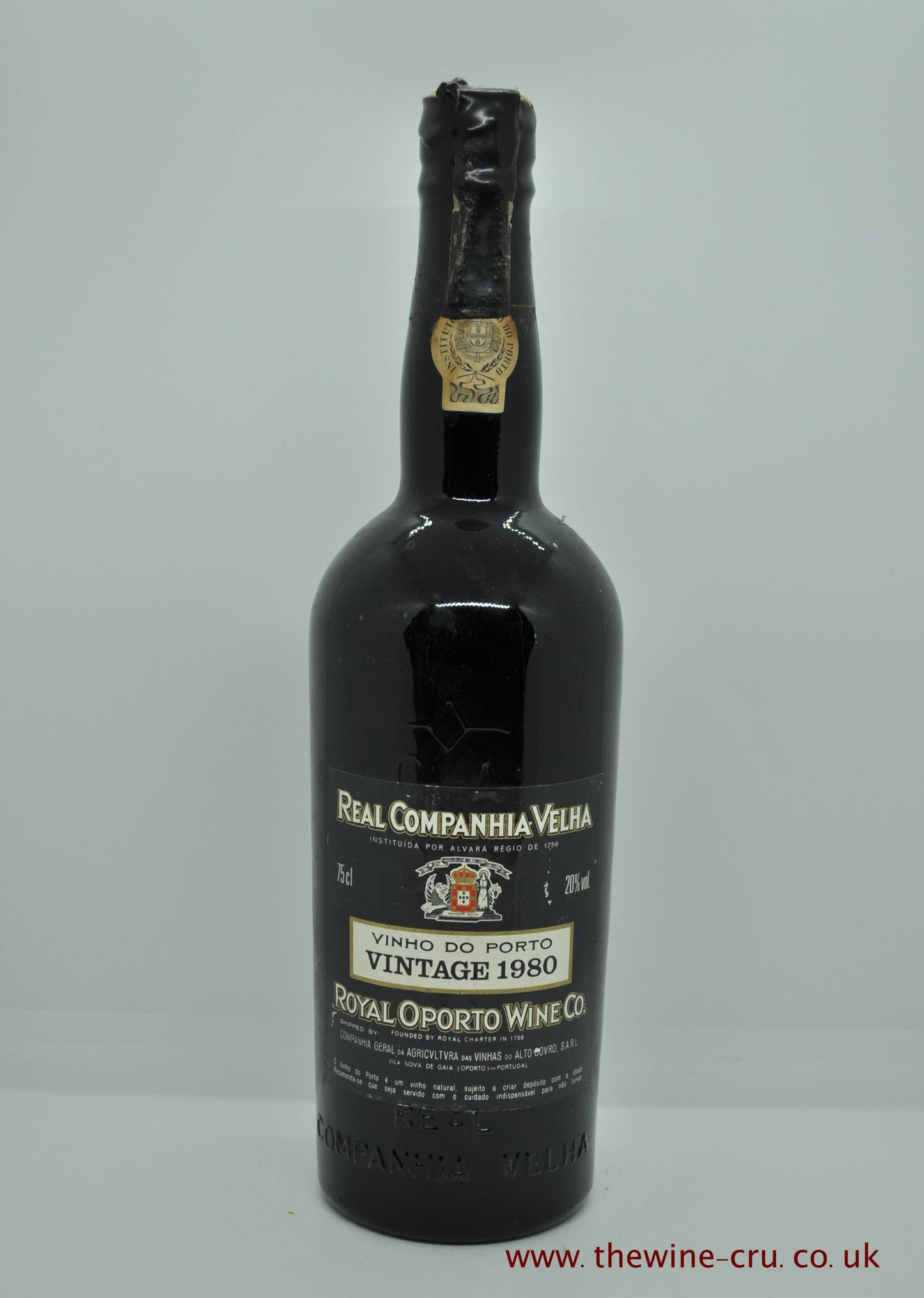 1980 vintage port wine. Real Companhia. Portugal.Immediate delivery. Free local delivery. Gift wrapping available.