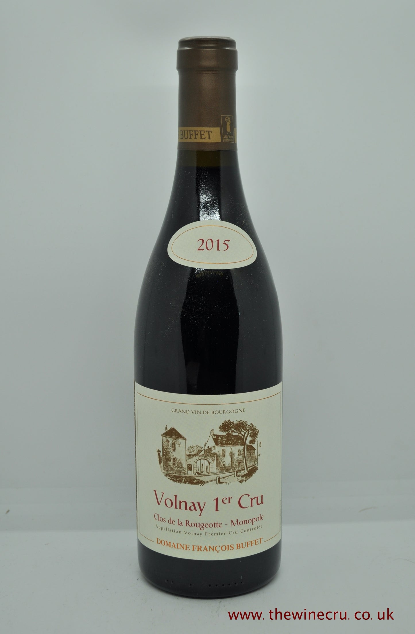 2015 vintage red wine. Volnay Clos De La Rougeotte Domaine Francois Buffet. Burgundy,  France. The bottle is in excellent condition. Immediate delivery. Free local delivery. Gift wrapping available.
