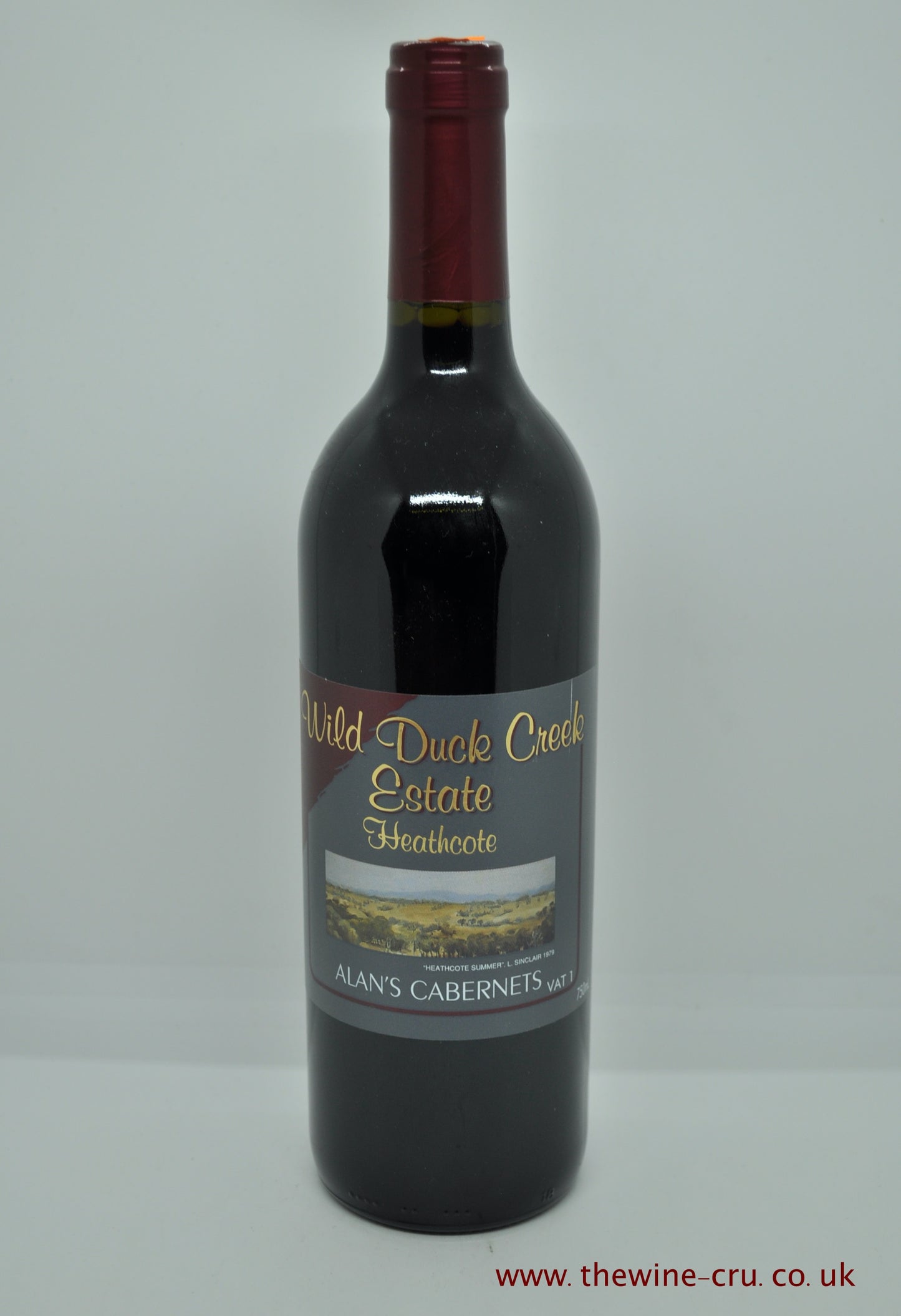 2005 vintage red wine. Wild Duc Creek Estate, Alan's Cabernets, Heathcote Australia. The bottle is n excellent condition. Immediate delivery. Free local delivery. Gift wrapping available.