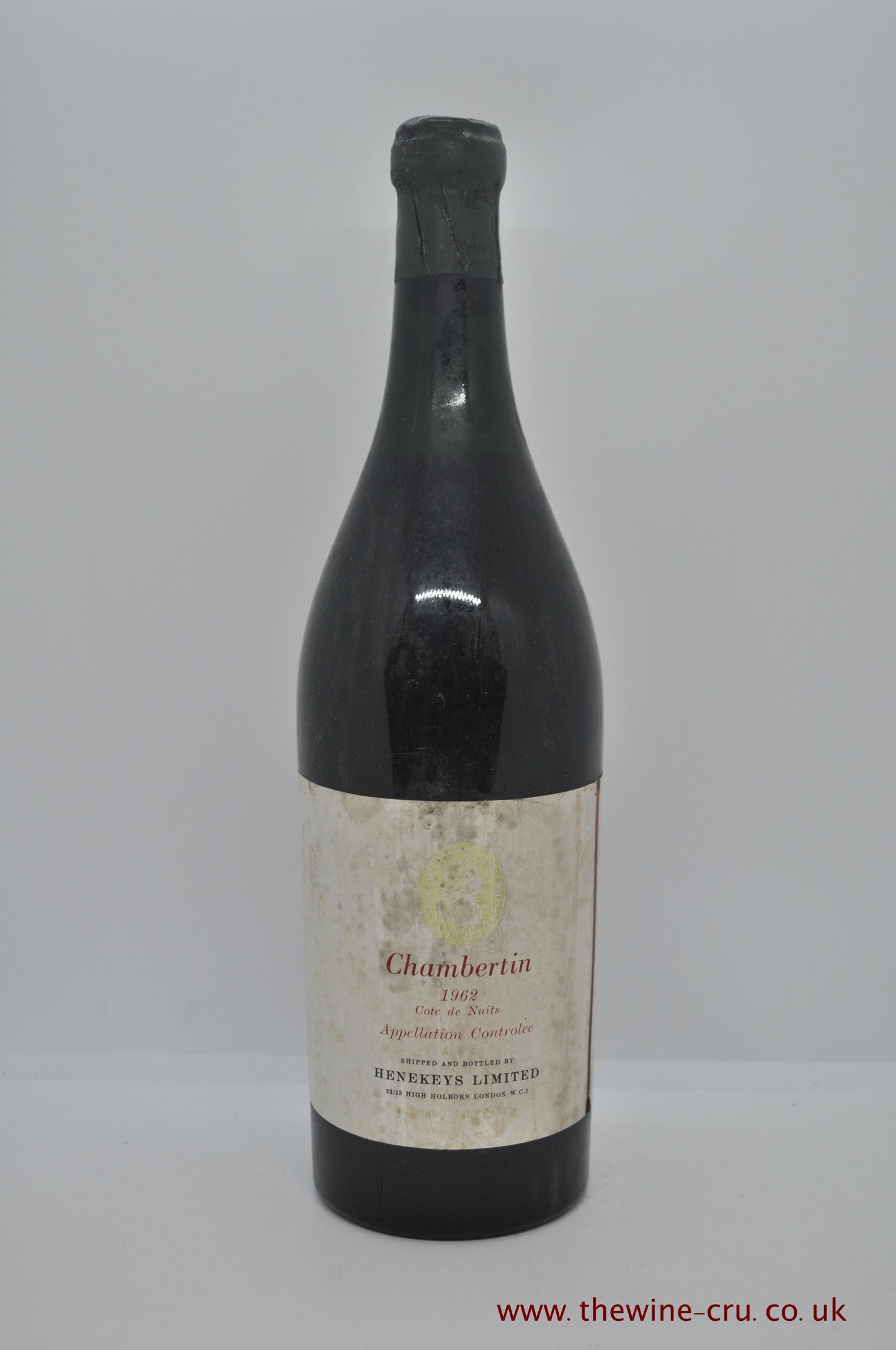 1962 vintage red wine. Chambertin Henekeys Limited. France Burgundy. Immediate delivery. Free local delivery.