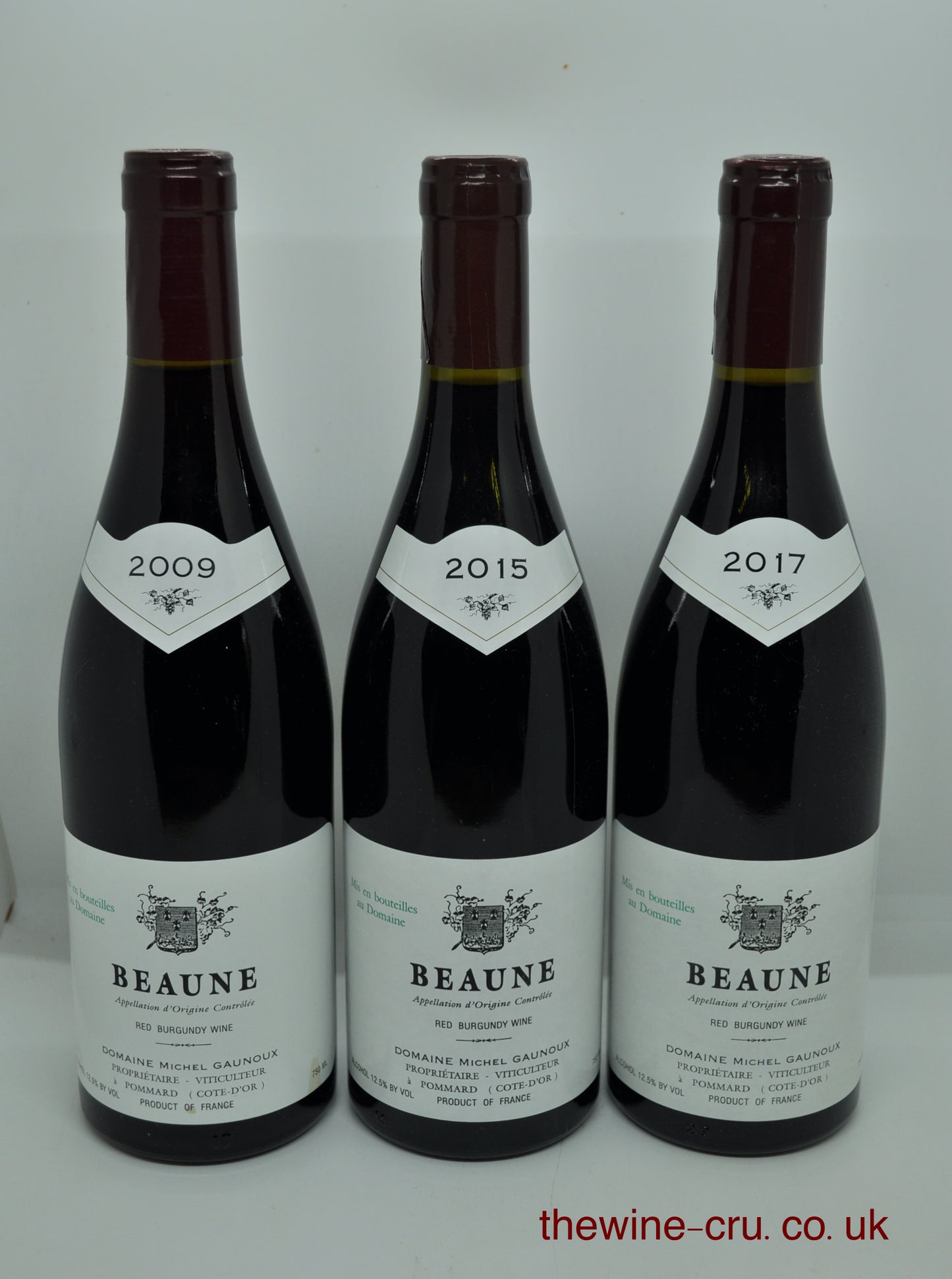 The other three bottles, vintages 2009, 2015 and 2019.
