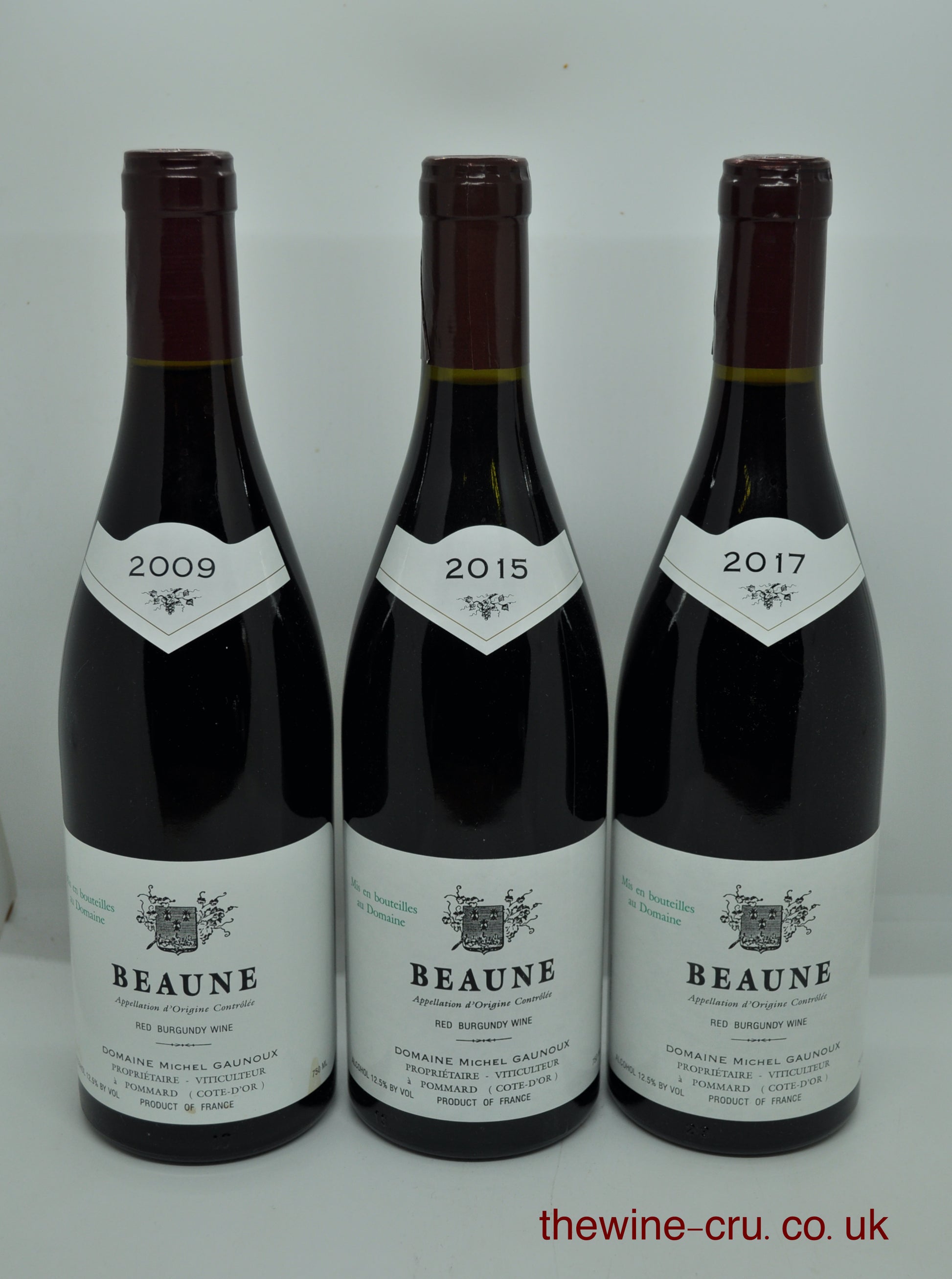 The other three bottles, vintages 2009, 2015 and 2019.