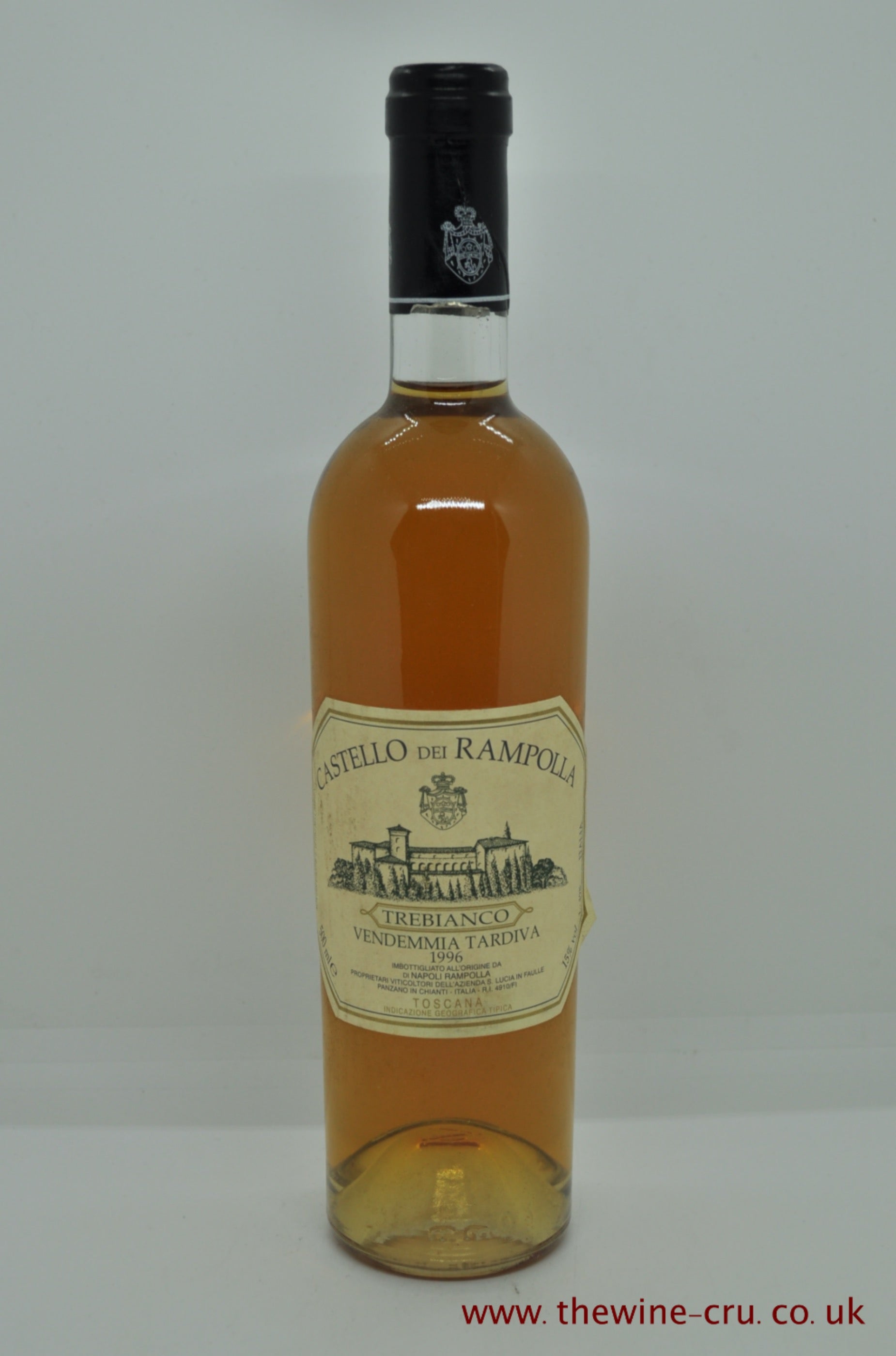 1996 vintage sweet white wine. Castello Dei Rampolla Trebinco Vendemmia Tardiva, Italy. The bottle is in good condition. Immediate delivery. Free local delivery. Gift wrapping.