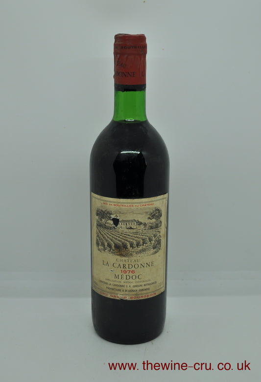 1976 vintage red wine. The bottle is in general good condition. The label is a little bin soiled. Immediate delivery. Free local delivery. Gift wrapping available.
