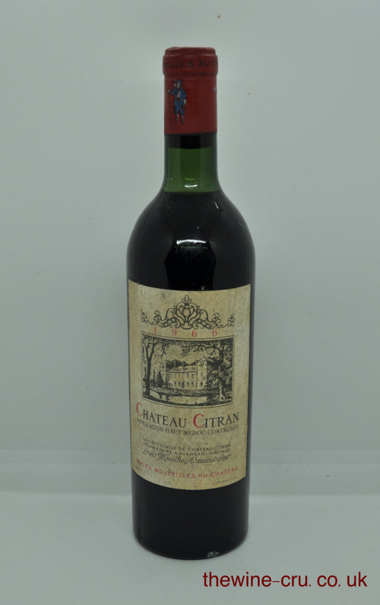 1966 vintage red wine. The bottle is in good condition with the wine level being very top shoulder. Immediate delivery. Free local delivery. Gift wrapping available.