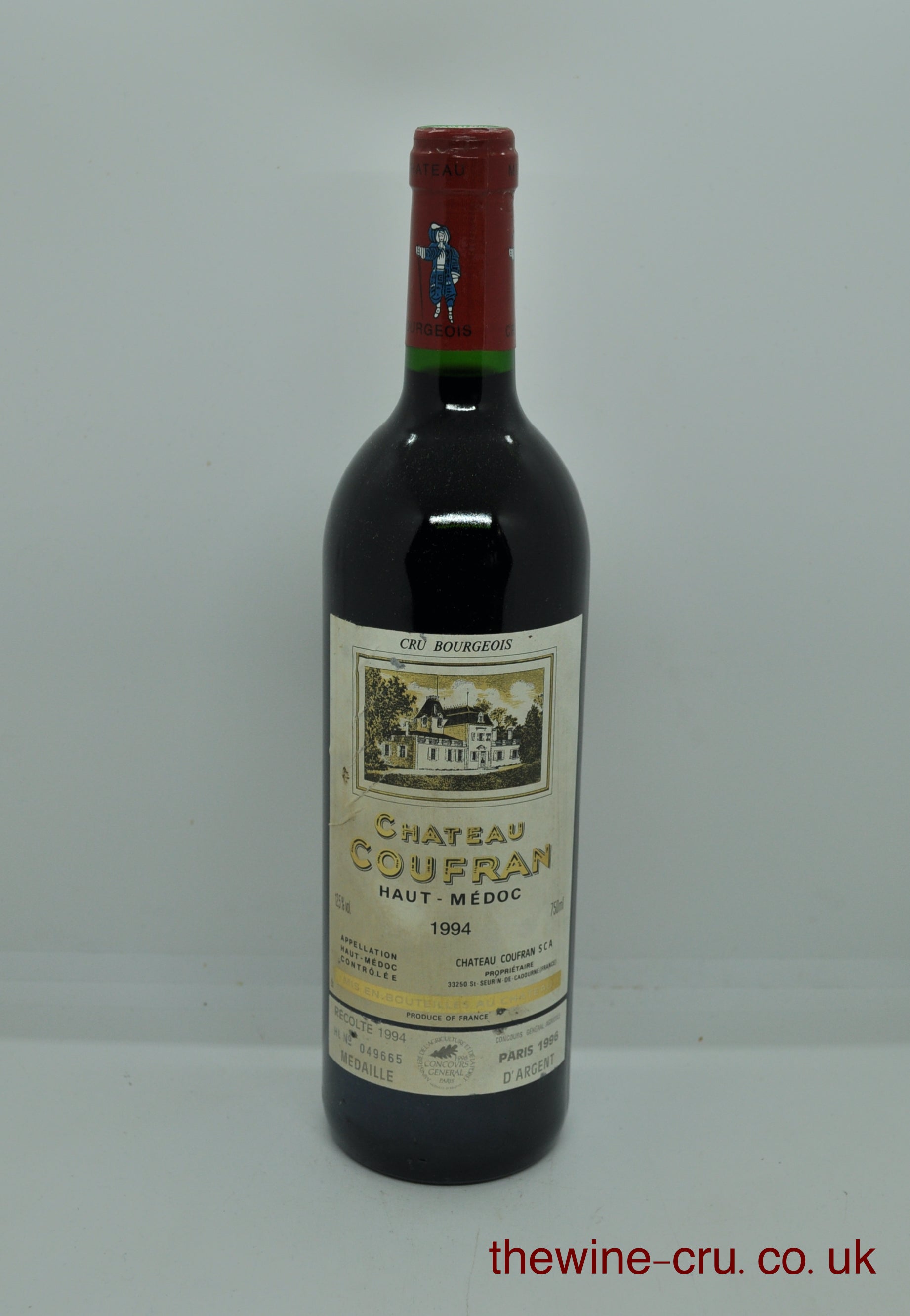 1994 vintage red wine. The bottle is in good condition. The label is a little bin soiled. Immediate delivery. Free local delivery. Gift wrapping available.