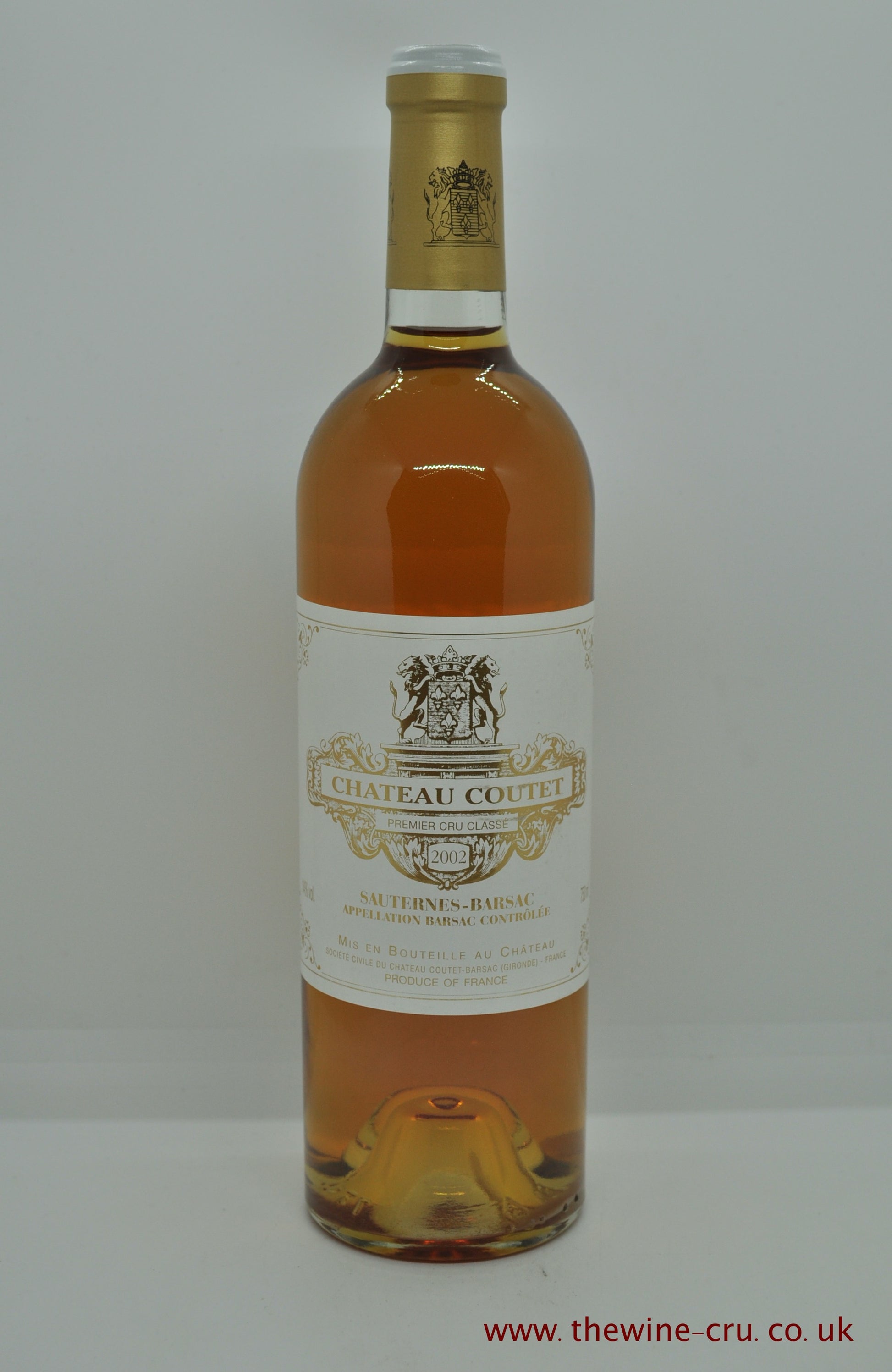 2002 vintage sweet white wine. Chateau Coutet 2002 France, Bordeaux, Sauterne. The bottle is in excellent condition. Immediate delivery. Free local delivery. Gift wrapping available.