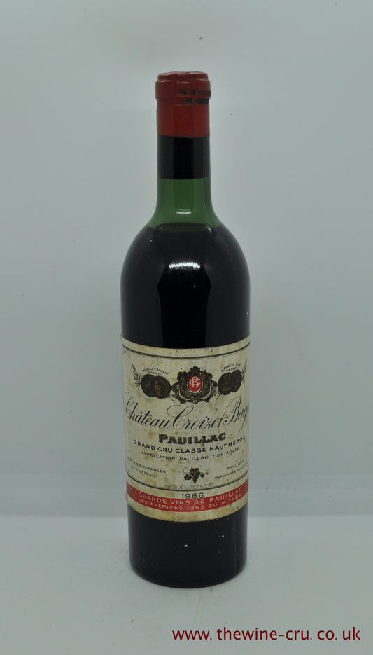 1966 vintage red wine. The bottle is in generally good condition with the wine level being top shoulder. Immediate delivery. Free local delivery. Gift wrapping available.