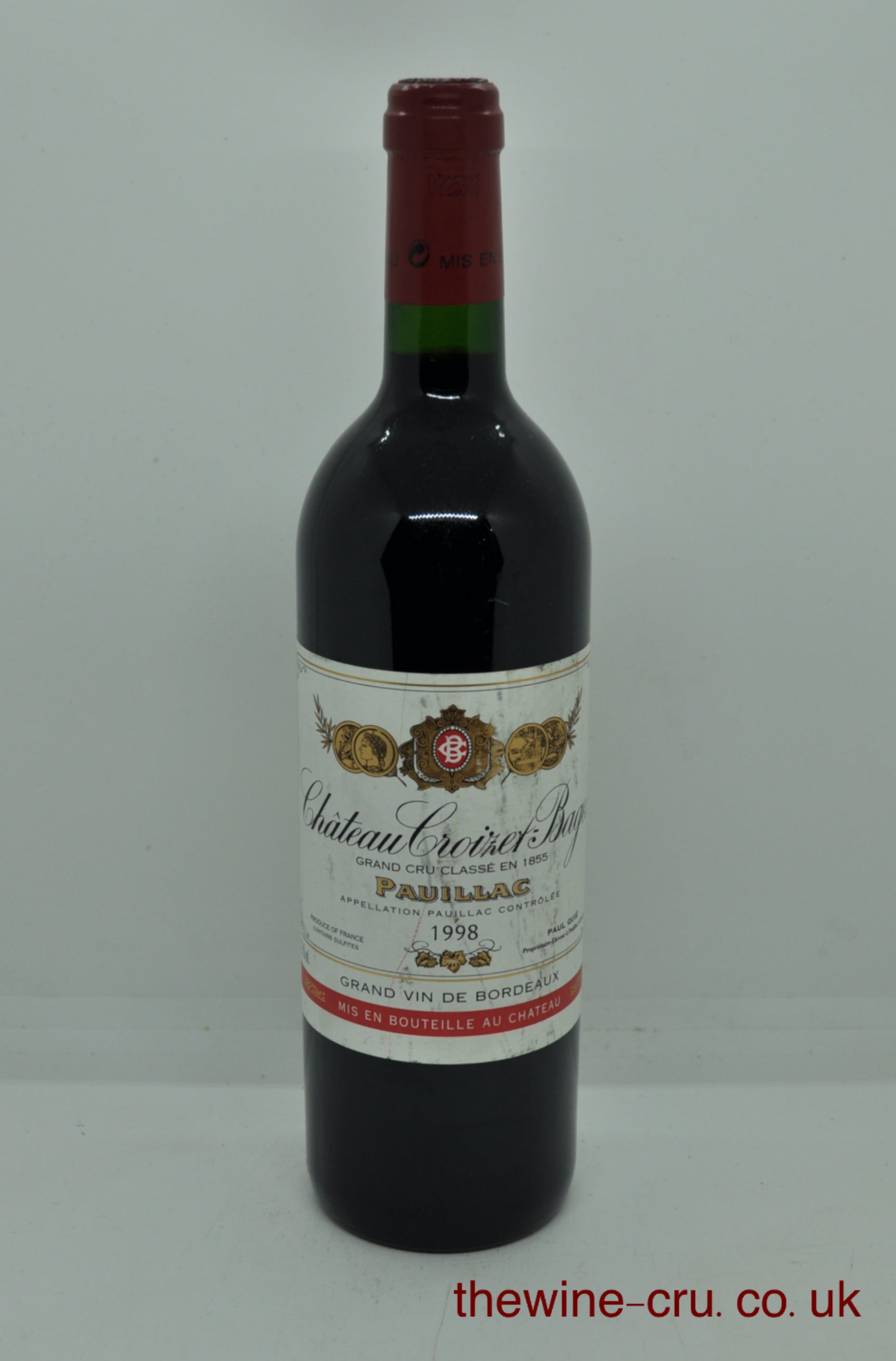 1998 vintage red wine from Pauillac. The bottle is in excellent condition. Immediate delivery. Free local delivery. Gift wrapping available.