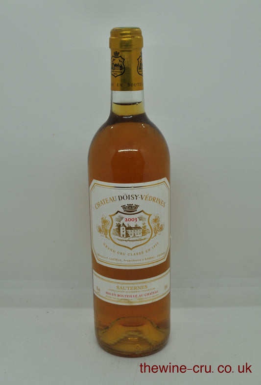 2003 swee white vintage wine. The bottle is in excellent condition. Immediate delivery. Free local delivery. Gift wrapping available.