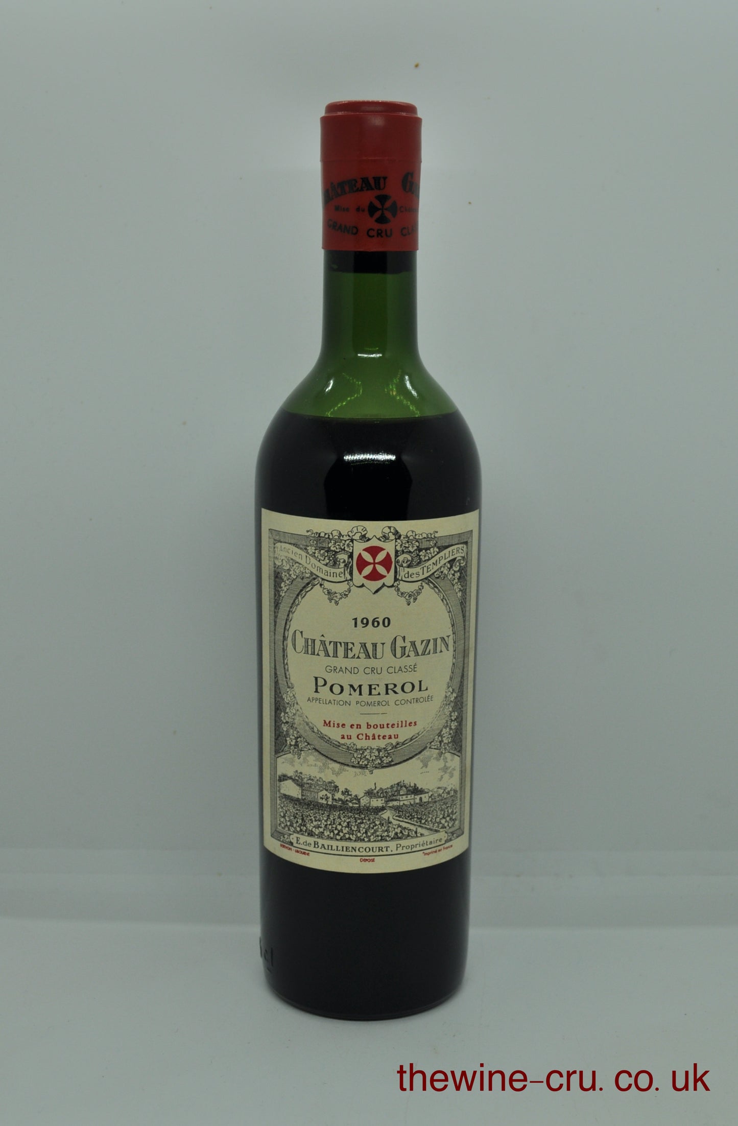 1960 vintage red wine. The wine level is mid shoulder. Label and branded capsule in excellent condition. Immediate delivery. Free local delivery. Gift wrapping available.