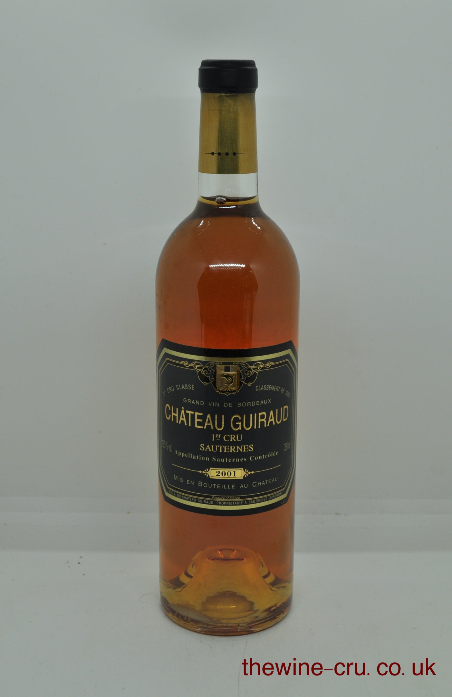 2001 vintage sweet white wine from Sauterne. The bottle is in excellent condition. Immediate delivery. Free local delivery. Gift wrapping available.