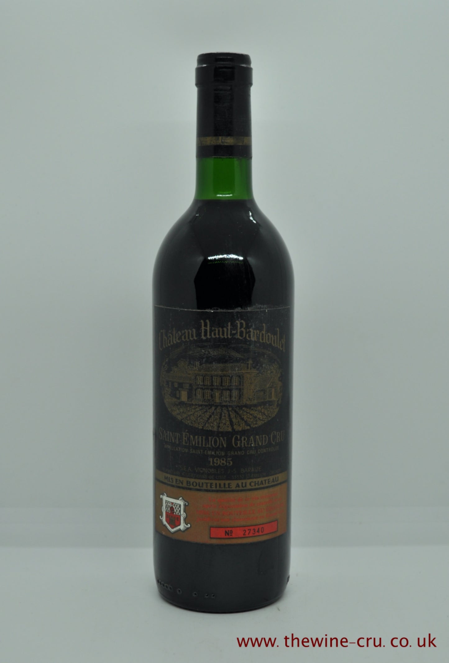 1985 vintage red wine Chateau Haut Bardoulet. France, Bordeaux. The label is a little faded. Immediate delivery. Free local delivery Gift wrapping available.