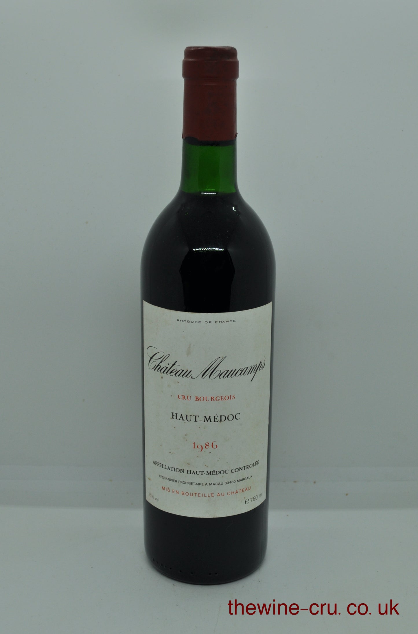 1986 vintage red wine. The bottle is in good condition. Immediate delivery. Free local delivery. Gift wrapping available.