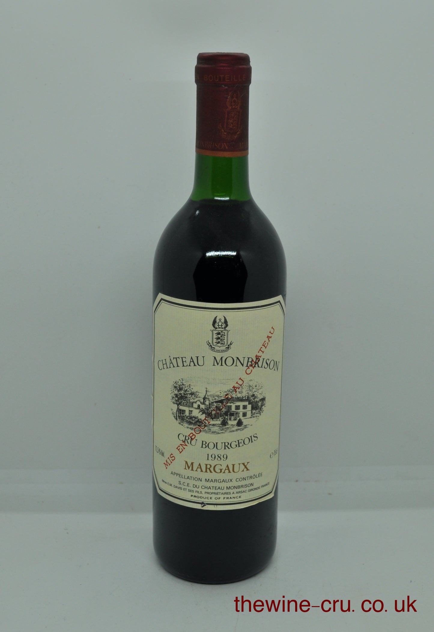 1989 vintage red wine. The bottle is in good condition with the wine level very top shoulder. Immediate deliver. Free local delivery. Gift wrapping available.