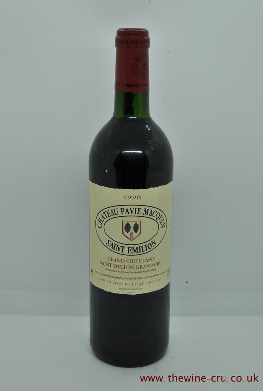 1998 vintage red wine. The bottle is in excellent condition with the wine level base of neck. Immediate delivery. Free local delivery. Gift wrapping available.