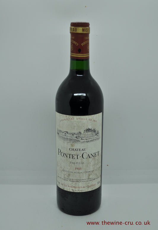 1988 vintage red wine. The bottle is in good condition. The label is bin soiled. Immediate delivery. Free local delivery. Gift wrapping available.