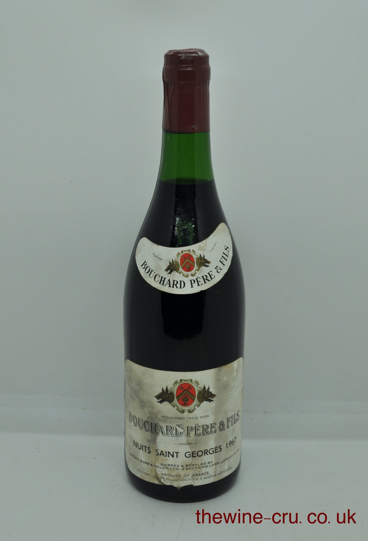 1967 vintage red wine. The bottle is in good general condition. The wine level approximately 3cm below bottom of cork. Immediate delivery. Free local delivery. Gift wrapping available.