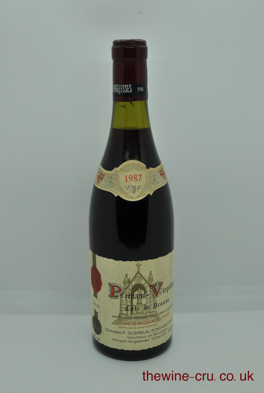 1987 vintage red wine from Burgundy. The bottle is in good condition. Immediate delivery. Free local delivery. Gift wrapping available.