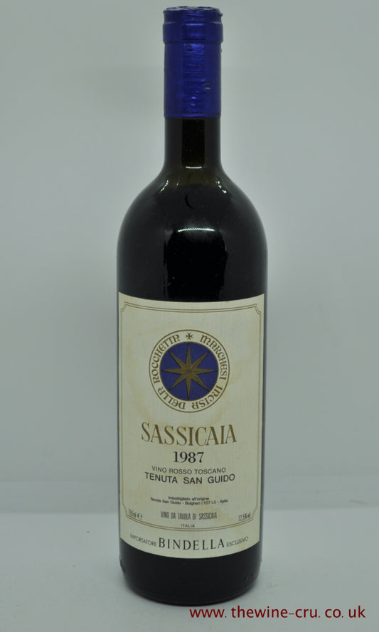 1987 vintage red wine from Italy. The bottle is in good condition. Immediate delivery. Free local delivery. Gift wrapping available.